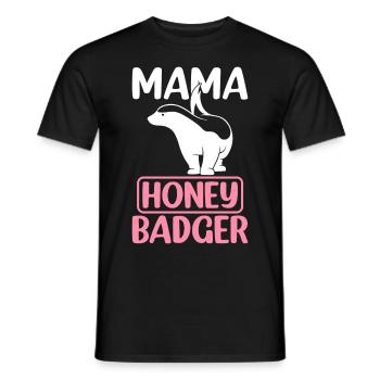 Maman Honey Badger - T-shirt homme - noir - Devant - AI Model Male 178 light (178cm)