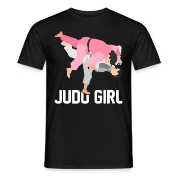 Judo Girl Martial Arts Girl - Men's T-Shirt - black - Front - AI Model Male 178 light (178cm)