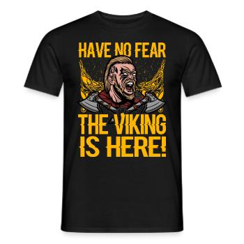 N’ayez crainte, le viking est là - T-shirt homme - noir - Devant - AI Model Male 178 light (178cm)