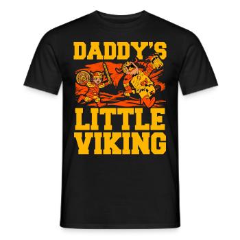 Papas kleiner Wikinger - Männer T-Shirt - Schwarz - Vorne - AI Model Male 178 light (178cm)