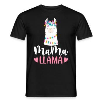Mama Llama Llama Alpaca Mama - Men's T-Shirt - black - Front - AI Model Male 178 light (178cm)