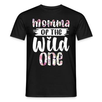 Momma the Wild an Arborist 1 year old - Men's T-Shirt - black - Front - AI Model Male 178 light (178cm)