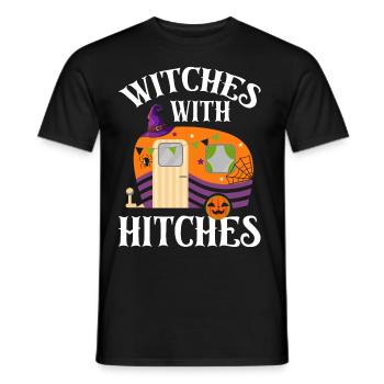 Rv Camping Camper Halloween Hexen mit - Männer T-Shirt - Schwarz - Vorne - AI Model Male 178 light (178cm)