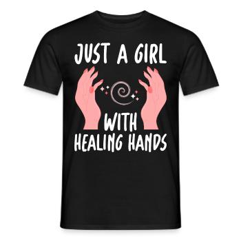 Massage Therapist Therapy LMT Just A Girl With - Men's T-Shirt - black - Front - AI Model Male 178 light (178cm)