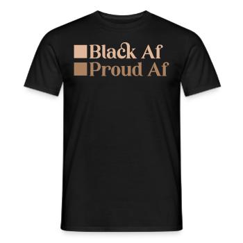 Noir Af Fier Af Mélanine Peau Brun Schwarze - T-shirt homme - noir - Devant - AI Model Male 178 light (178cm)