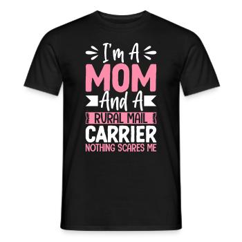 Mail Lady Mom Mail Postal Worker On - Men's T-Shirt - black - Front - AI Model Male 178 light (178cm)
