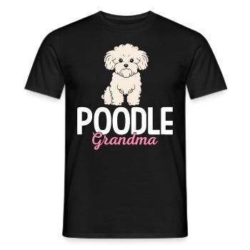 Poodle Grandma Poodle Dog Lover Grandma - Men's T-Shirt - black - Front - AI Model Male 178 light (178cm)