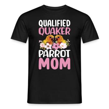 Qualified Parrot Mom Parrot Bird Woman - Men's T-Shirt - black - Front - AI Model Male 178 light (178cm)