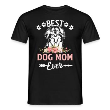 Meilleure maman chien de tous les temps Maman pékinoise - T-shirt homme - noir - Devant - AI Model Male 178 light (178cm)