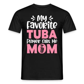 Mein Lieblingstubaspieler nennt mich Mama - Männer T-Shirt - Schwarz - Vorne - AI Model Male 178 light (178cm)