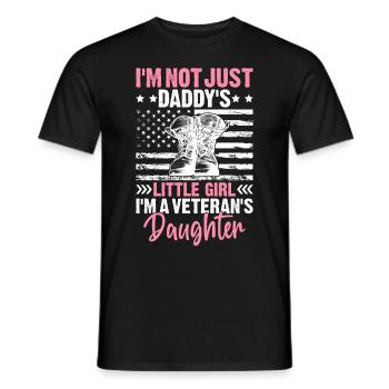 Daddy's Girl Veteran's Daughter Proud Military - Men's T-Shirt - black - Front - AI Model Male 178 light (178cm)