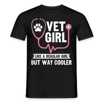 Vet Tech Technician Vet Assistant Vet Girl Way - Men's T-Shirt - black - Front - AI Model Male 178 light (178cm)