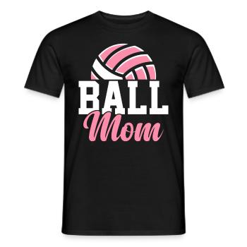 Ball Mom Volleyball Mom - Men's T-Shirt - black - Front - AI Model Male 178 light (178cm)