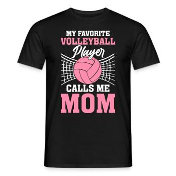 Mein Lieblings-Volleyballspieler nennt mich Mama - Männer T-Shirt - Schwarz - Vorne - AI Model Male 178 light (178cm)