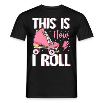 Comment je patine à roulettes Patineur à roulettes - T-shirt homme - noir - Devant - AI Model Male 178 light (178cm)