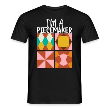Quilt Lover Knitting Sewing Girl I'm A - Men's T-Shirt - black - Front - AI Model Male 178 light (178cm)