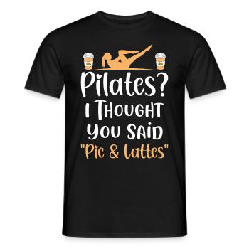 Pilates Pie Lattes Professeur de Pilates Exercice de yoga - T-shirt homme - noir - Devant - AI Model Male 178 light (178cm)