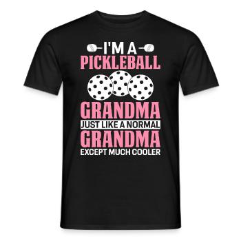 Pickleball Oma Viel cooler Pickle Ball Spieler - Männer T-Shirt - Schwarz - Vorne - AI Model Male 178 light (178cm)