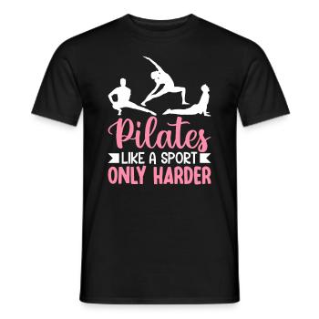 Pilates Sport Professeur de Pilates Plus Exercice de Yoga - T-shirt homme - noir - Devant - AI Model Male 178 light (178cm)