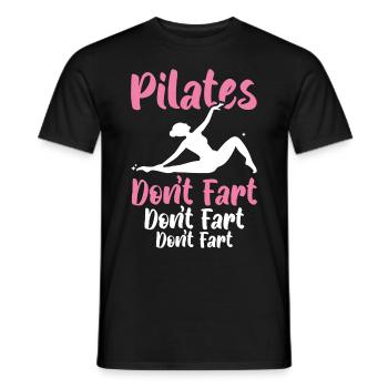Pilates Don't Fart Pilates Teacher Yoga Exercise - Men's T-Shirt - black - Front - AI Model Male 178 light (178cm)