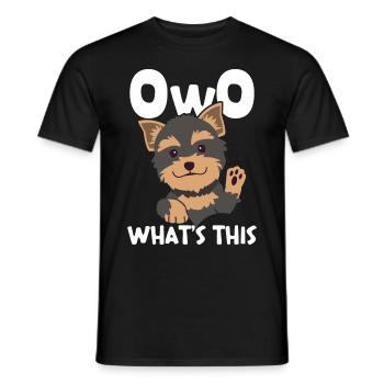 Furry Fandom Furries Fursona Owo Was ist das? - Männer T-Shirt - Schwarz - Vorne - AI Model Male 178 light (178cm)