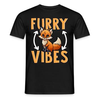 Furry Fandom Furries Fursona Furry Vibes - Men's T-Shirt - black - Front - AI Model Male 178 light (178cm)