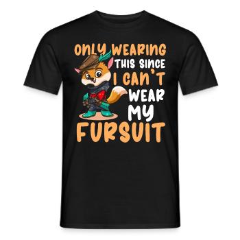 Furry Fandom Furries Fursona Ich kann meinen - Männer T-Shirt - Schwarz - Vorne - AI Model Male 178 light (178cm)