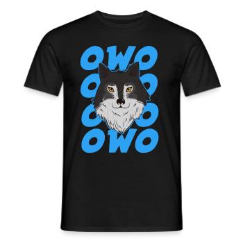 Furry Fandom Kürbisse Fursona Owo - Männer T-Shirt - Schwarz - Vorne - AI Model Male 178 light (178cm)