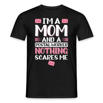 Mom and postal workers Postal workers - Men's T-Shirt - black - Front - AI Model Male 178 light (178cm)