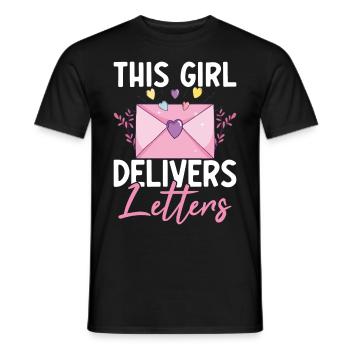 This Girl Delivers Letters Weibliche - Männer T-Shirt - Schwarz - Vorne - AI Model Male 178 light (178cm)