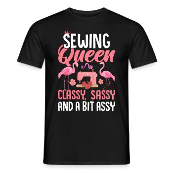 Sewing Queen Classy Sassy Bit Assy Sewer Women Sew - Männer T-Shirt - Schwarz - Vorne - AI Model Male 178 light (178cm)