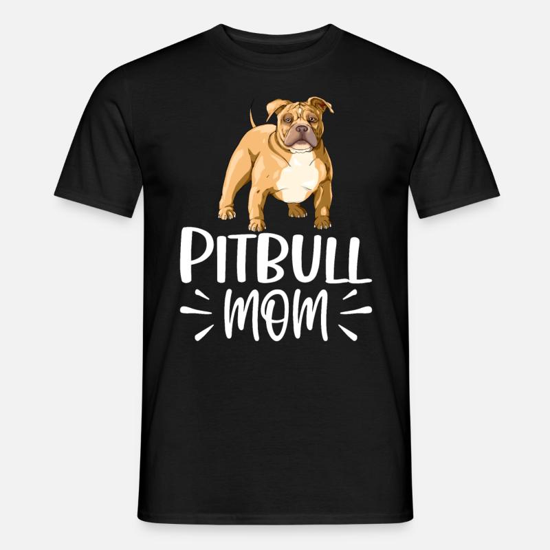 Pitbull Mama Pitbull Mama Hund - Männer T-Shirt - Schwarz