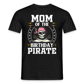 Mom Birthday Pirate Pirate Mom Pirate - Men's T-Shirt - black - Front - AI Model Male 178 light (178cm)