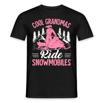 Cool mamies conduisant des motoneiges - T-shirt homme - noir - Devant - AI Model Male 178 light (178cm)