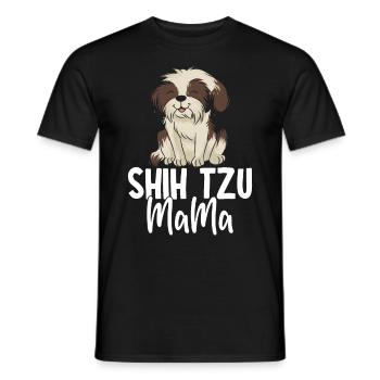 Shih Tzu Maman Chien Maman - T-shirt homme - noir - Devant - AI Model Male 178 light (178cm)