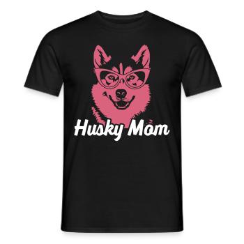 Husky Mom Siberian Husky Chien Amoureux des chiens Maman - T-shirt homme - noir - Devant - AI Model Male 178 light (178cm)