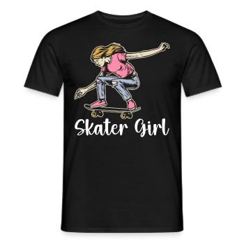 skateur fille skateboard skateur fille - T-shirt homme - noir - Devant - AI Model Male 178 light (178cm)