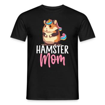 Hamster Mom Female Hamster Lover Design für - Männer T-Shirt - Schwarz - Vorne - AI Model Male 178 light (178cm)