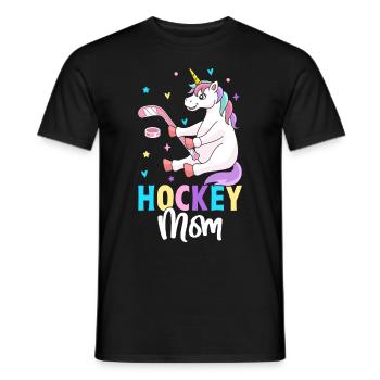Graphique de maman de hockey féminine pour - T-shirt homme - noir - Devant - AI Model Male 178 light (178cm)