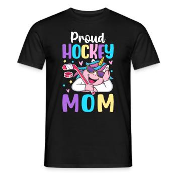 Proud Hockey Mom Hockeyspielerin Grafikdesign für - Männer T-Shirt - Schwarz - Vorne - AI Model Male 178 light (178cm)