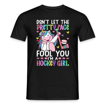 Ne vous laissez pas tromper par son joli visage - T-shirt homme - noir - Devant - AI Model Male 178 light (178cm)