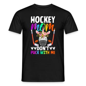 Hockey Mom Don’t Puck With Me Femelle - T-shirt homme - noir - Devant - AI Model Male 178 light (178cm)