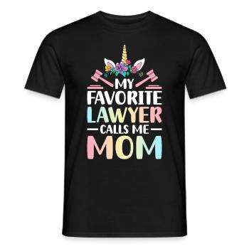 Mon avocat préféré m’appelle maman étudiante en droit - T-shirt homme - noir - Devant - AI Model Male 178 light (178cm)