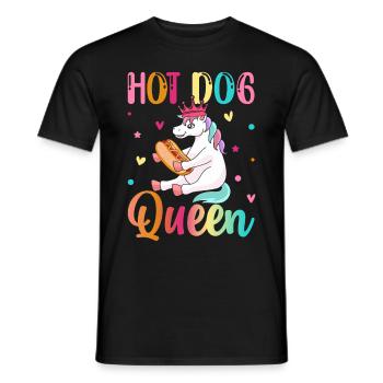 Rouleau de saucisse Hot Dog Queen Hotdog Girl grillé - T-shirt homme - noir - Devant - AI Model Male 178 light (178cm)