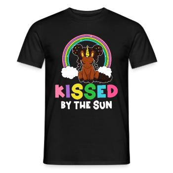 Melanin Black History Brown Skin Kissed By The Sun - Men's T-Shirt - black - Front - AI Model Male 178 light (178cm)