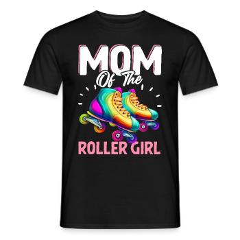 Mother of the roller girl roller skating roller - Men's T-Shirt - black - Front - AI Model Male 178 light (178cm)