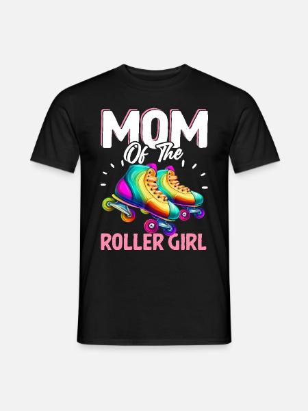 Mutter des Rollermädchens Rollschuhlaufen Roller - Männer T-Shirt - Schwarz