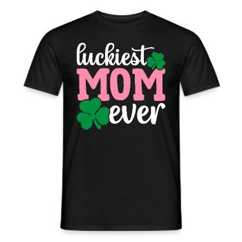 La maman irlandaise de la Saint-Patrick est la plus heureuse - T-shirt homme - noir - Devant - AI Model Male 178 light (178cm)