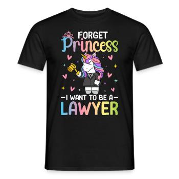 Vergiss Prinzessin, ich will Anwalt werden - Männer T-Shirt - Schwarz - Vorne - AI Model Male 178 light (178cm)