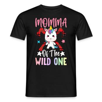 Momma Of Wild One 1 Jahr alt Arborist Geburtstag - Männer T-Shirt - Schwarz - Vorne - AI Model Male 178 light (178cm)